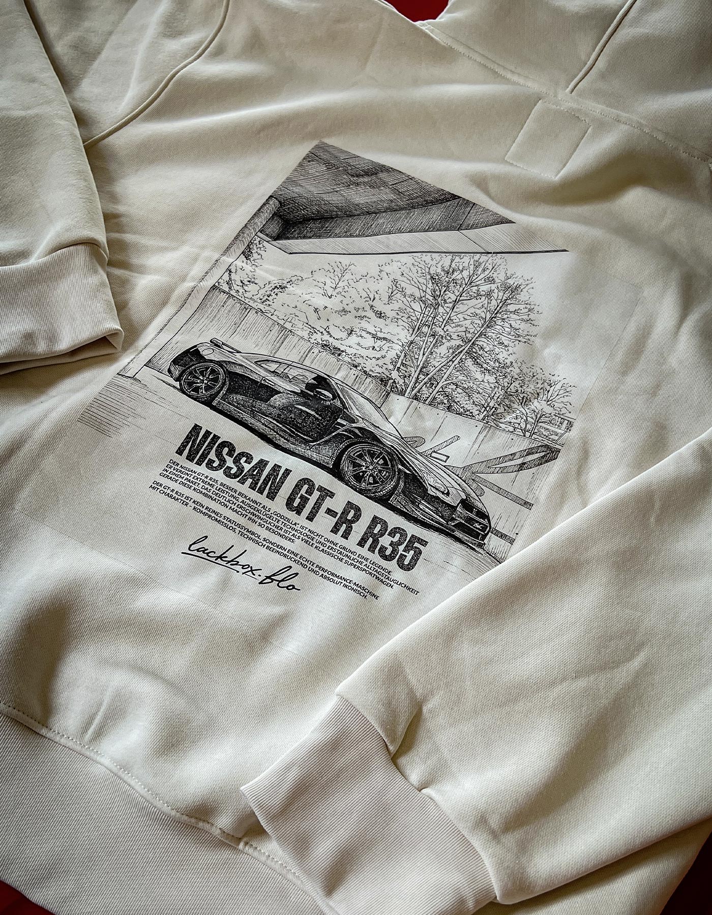 LBF BEIGE R35 HODDIE Details Backprint
