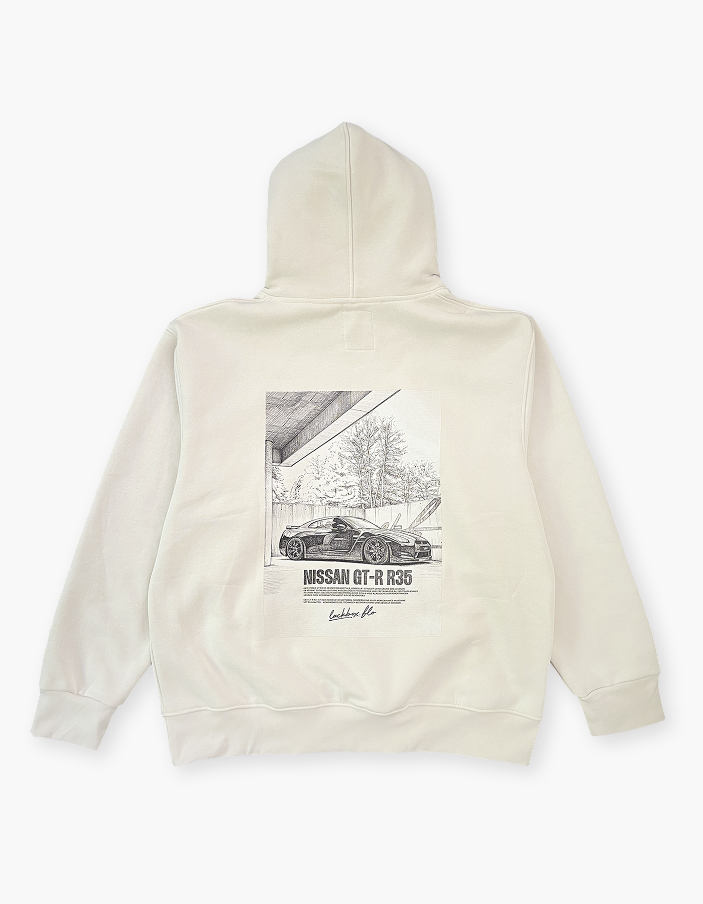 LBF BEIGE R35 HOODIE Backansicht